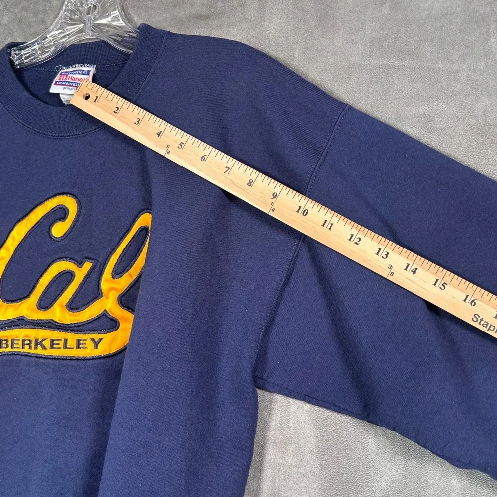 Vintage Hanes Cal Berkeley Sweatshirt Mens Large Navy Blue Collegiate Crewneck